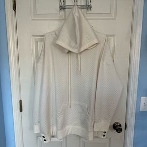 🧣The Sweatshirt Project Waffle Knit Pullover Hoodie Women’s 2X Off-White NWOT!